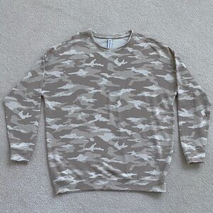 Athleta Camouflage Sweater - Tan and Cream